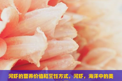 河虾的营养价值和烹饪方式，河虾，海洋中的美味宝藏