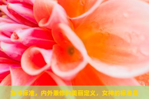 女神标准，内外兼修的美丽定义，女神的标准是什么？