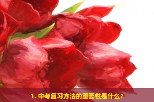 1. 中考复习方法的重要性是什么？